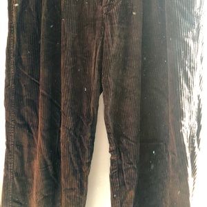 Men’s brown corduroy pants Navy & Green 36 waist, lenth 32”.